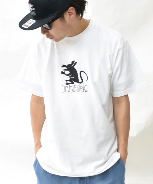 DOUBLE STEAL(ダブルスティール)の「ラット Tシャツ(Tシャツ/カットソー・メンズ・ブラック/グレイッシュベージュ/ダークブラウン/ホワイト・MEDIUM/LARGE/X-LARGE/XX-LARGE)」の5枚目の写真