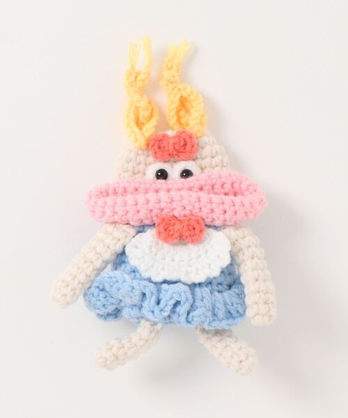 macaroni edge（マカロニエッジ）の「〈macaroni edge/マカロニエッジ〉毛糸のマスコット エアポッズケース(AirPods/AirPodsPro)（ヘッドフォン/イヤホン・レディース・レッド系/ピンク系2/ブルー系/ライトグリーン系/ベージュ系/オレンジ系/マルチ/ピンク系/ブラック系/サーモンピンク/パープル/エメラルド/ライトブルー/ライトグリーン/ライトベージュ/イエロー系・1/2/3/4）」の16枚目の写真