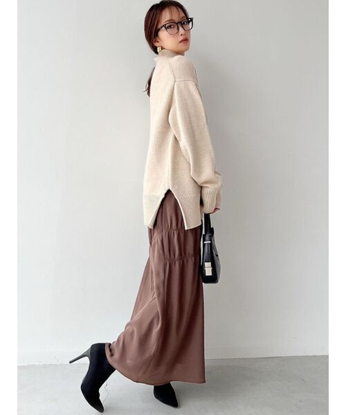 RESEXXY（リゼクシー）の「シャーリングマーメイドスカート（スカート・レディース・ホワイト/ブラック/ブラウン・FREE）」の12枚目の写真