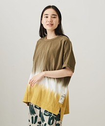 TOBILA（トビラ）の「絞り染め天竺ボックスTシャツ（Tシャツ/カットソー）」