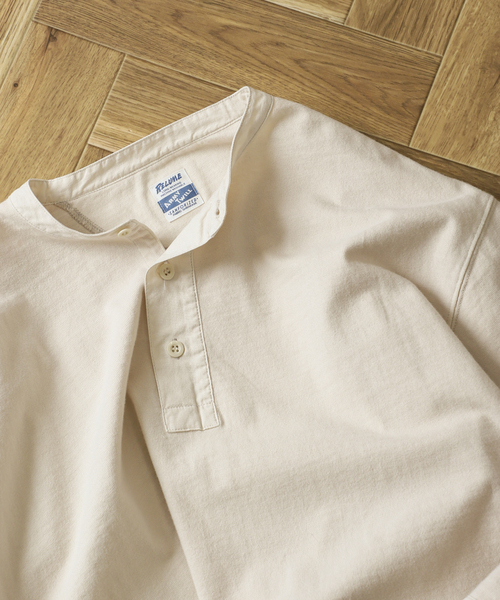 ARMY TWILL(アーミーツイル)の「【ARMY TWILL / アーミーツイル】別注 ヘンリーネック ロンT(Tシャツ/カットソー・メンズ・ホワイト/ベージュ/ネイビー・LARGE/MEDIUM)」の14枚目の写真