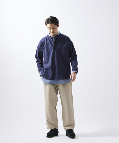 ARMY TWILL(アーミーツイル)の「【ARMY TWILL / アーミーツイル】別注 ヘンリーネック ロンT(Tシャツ/カットソー・メンズ・ホワイト/ベージュ/ネイビー・LARGE/MEDIUM)」の22枚目の写真