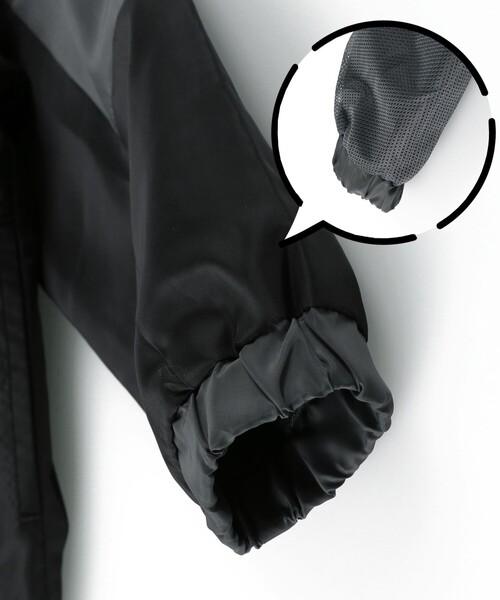 BRANSHES（ブランシェス）の「【撥水】ウィンドブレーカー（ナイロンジャケット・キッズ・ブラック/チャコールグレー/ブルーグレー・90/100/110/130/150/120/140）」の7枚目の写真