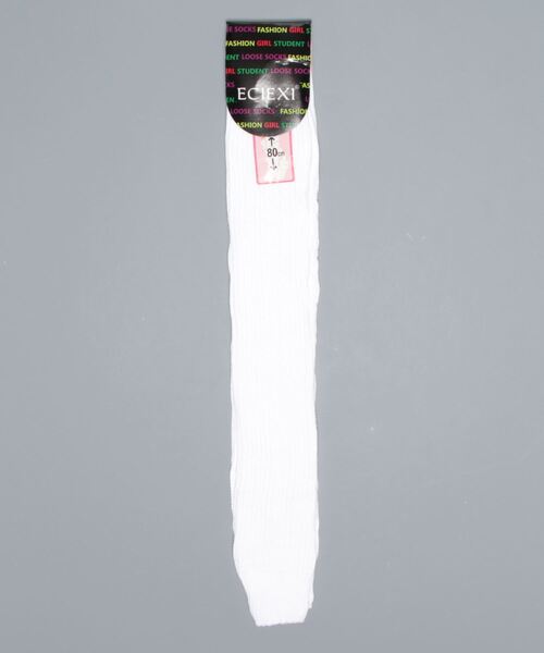 SPINNS(スピンズ)の「80cm ロングルーズソックス(ソックス/靴下・レディース・ホワイト・80cm)」の1枚目の写真