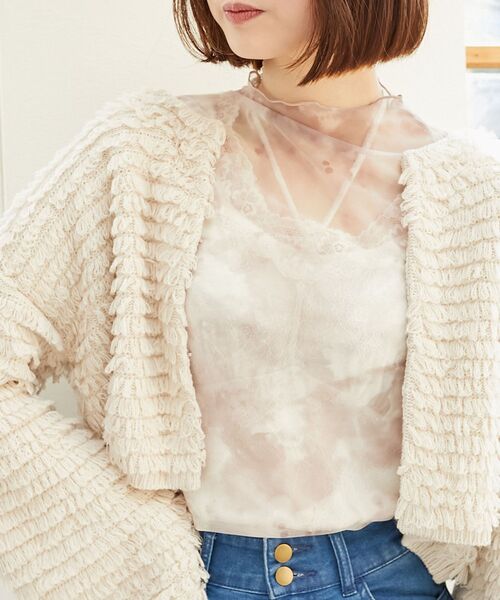 MAJESTIC LEGON（マジェスティックレゴン）の「バリエシアータートルトップス（Tシャツ/カットソー・レディース・オフホワイト/ピンク/アイボリー/グレー系その他/ベージュ系その他2・MEDIUM）」の4枚目の写真