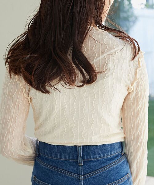 MAJESTIC LEGON（マジェスティックレゴン）の「バリエシアータートルトップス（Tシャツ/カットソー・レディース・オフホワイト/ピンク/アイボリー/グレー系その他/ベージュ系その他2・MEDIUM）」の11枚目の写真