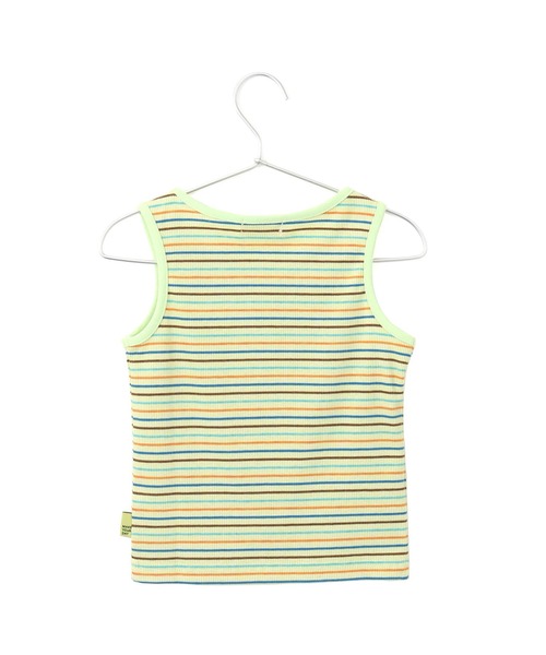 MAKE YOUR DAY（メイクユアデイ）の「マルチボーダーリブタンクトップ■80～140cm（タンクトップ・キッズ・ライム/オレンジ/アイボリー・120/90/100/130/110/140/80）」の11枚目の写真
