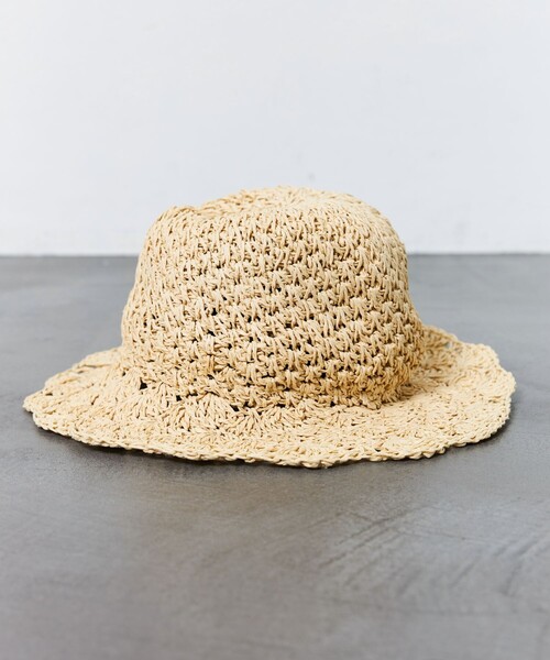 FREAK'S STORE(フリークスストア)の「【限定展開】ショートブリムペーパーハット(ハット・レディース・ダークブラウン/ベージュ/ナチュラル・ONE SIZE)」の4枚目の写真