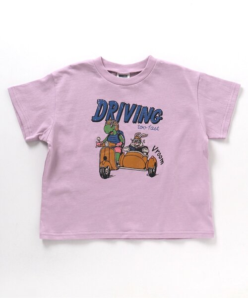 BREEZE(ブリーズ)の「ヴィンテージプリントTシャツ(Tシャツ/カットソー・キッズ・ラベンダー/ネイビー/ライム・140/90/120/80/100/130/110)」の1枚目の写真