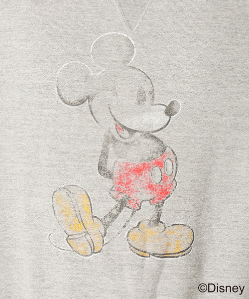 REMI RELIEF（レミレリーフ）の「【REMI RELIEF / レミレリーフ】別注 HARD SP加工裏毛クルー（Mickey Mouse）（スウェット・メンズ・ライトグレー/ブラック・X-LARGE/LARGE/MEDIUM）」の20枚目の写真
