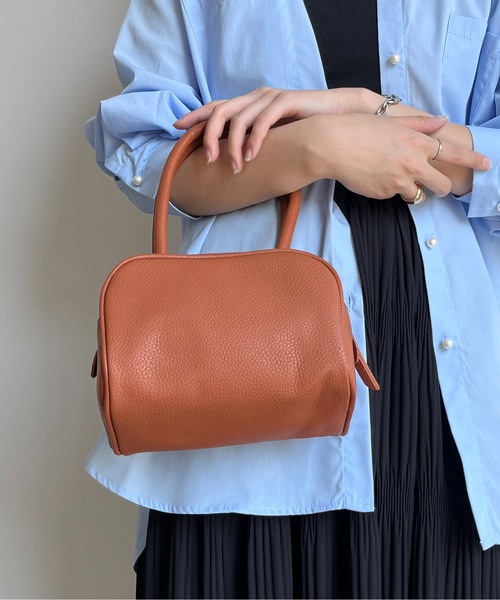 CPCM(シーピーシーエム)の「ロングハンドルバッグ(ボストンバッグ・レディース・アイボリー/キャメル/イエロー・FREE)」の3枚目の写真