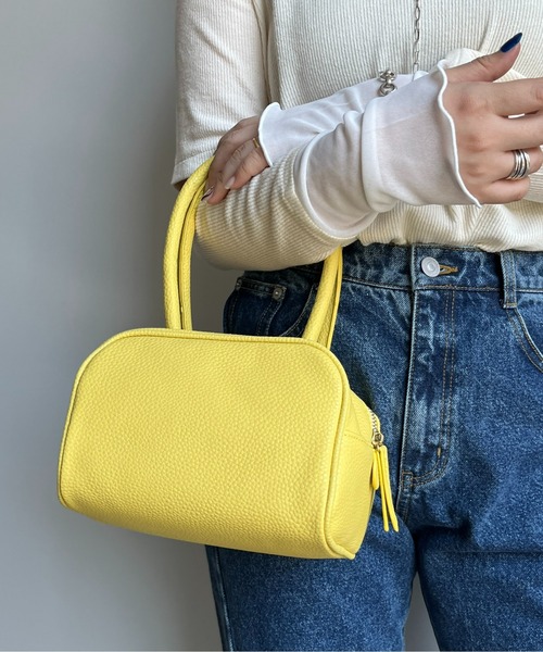 CPCM(シーピーシーエム)の「ロングハンドルバッグ(ボストンバッグ・レディース・アイボリー/キャメル/イエロー・FREE)」の1枚目の写真