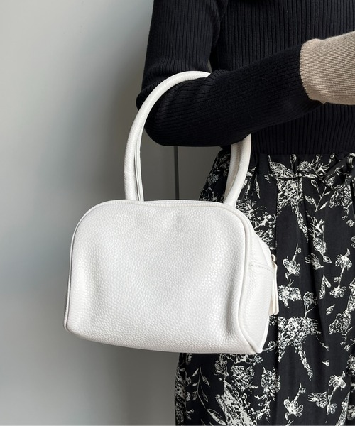 CPCM(シーピーシーエム)の「ロングハンドルバッグ(ボストンバッグ・レディース・アイボリー/キャメル/イエロー・FREE)」の2枚目の写真