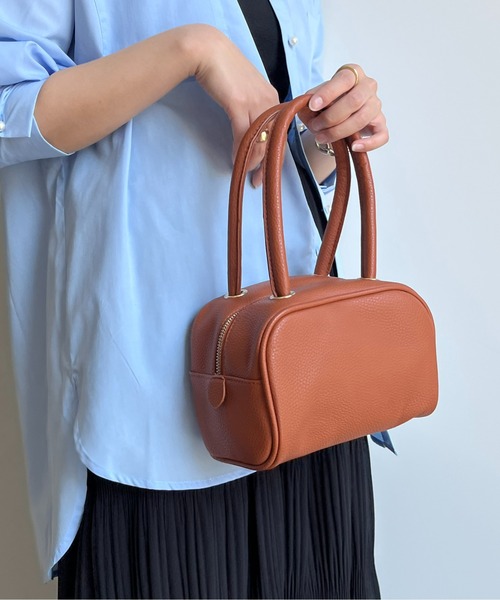 CPCM(シーピーシーエム)の「ロングハンドルバッグ(ボストンバッグ・レディース・アイボリー/キャメル/イエロー・FREE)」の4枚目の写真