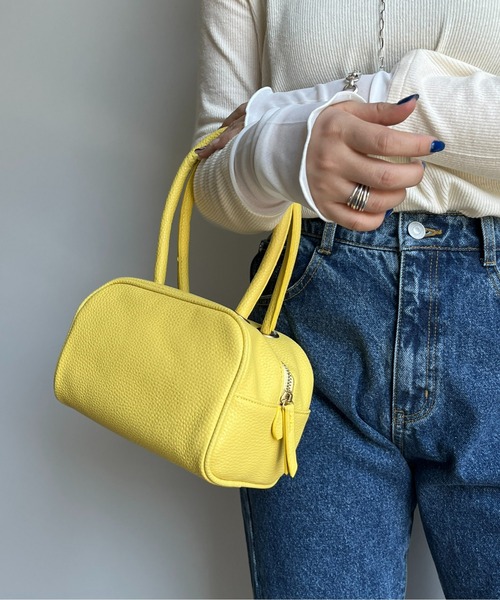 CPCM(シーピーシーエム)の「ロングハンドルバッグ(ボストンバッグ・レディース・アイボリー/キャメル/イエロー・FREE)」の8枚目の写真