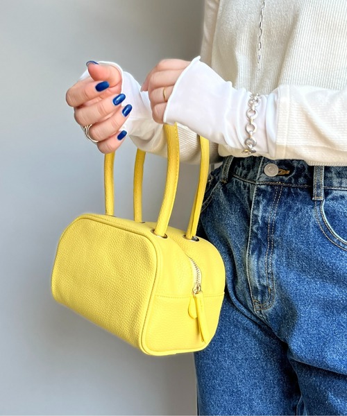 CPCM(シーピーシーエム)の「ロングハンドルバッグ(ボストンバッグ・レディース・アイボリー/キャメル/イエロー・FREE)」の9枚目の写真