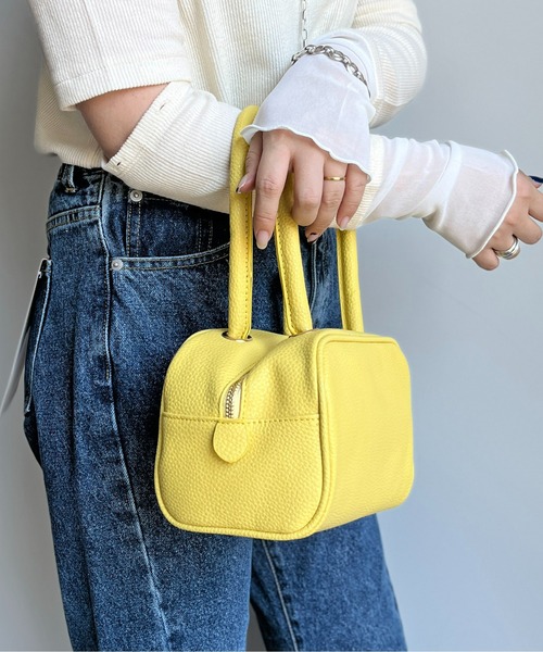 CPCM(シーピーシーエム)の「ロングハンドルバッグ(ボストンバッグ・レディース・アイボリー/キャメル/イエロー・FREE)」の10枚目の写真