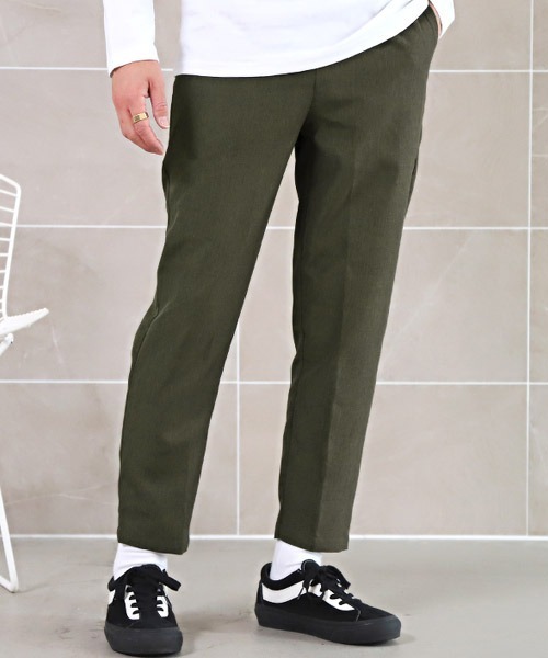 LUXSTYLE（ラグスタイル）の「速乾テーパードスラックスアンクルパンツ（スラックス・メンズ・ブラック/グレー/グレイッシュベージュ/カーキ・XL/L/M）」の4枚目の写真