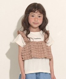 Lycee mine | ロゴプリントTシャツ＆ポップコーンビスチェセット(Tシャツ/カットソー)