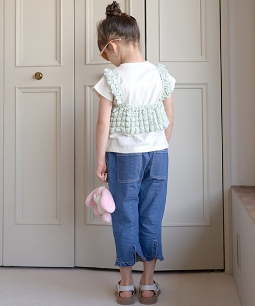 Lycee mine（リセマイン）の「ロゴプリントTシャツ＆ポップコーンビスチェセット（Tシャツ/カットソー・キッズ・ピンク/ミント/ベージュ・100cm/110cm/120cm/130cm/140cm/150cm）」の11枚目の写真