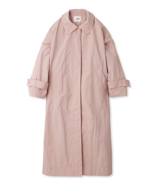 FURFUR（ファーファー）の「ロングステンカラーコート（ステンカラーコート・レディース・ピンク/アイボリー・FREE）」の2枚目の写真