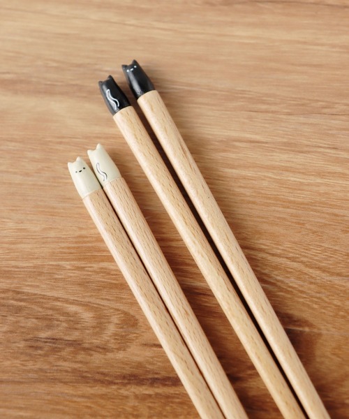 studio CLIP（スタディオクリップ）の「モチーフ箸ネコ（カトラリー・レディース・ブラック/ホワイト・FREE）」の7枚目の写真