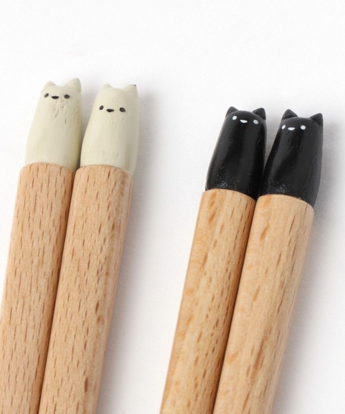 studio CLIP（スタディオクリップ）の「モチーフ箸ネコ（カトラリー・レディース・ブラック/ホワイト・FREE）」の10枚目の写真