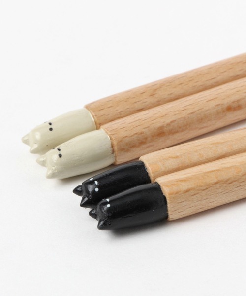 studio CLIP（スタディオクリップ）の「モチーフ箸ネコ（カトラリー・レディース・ブラック/ホワイト・FREE）」の6枚目の写真