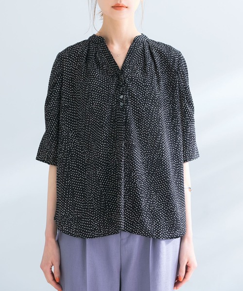 URBAN RESEARCH ROSSO（アーバンリサーチロッソ）の「ウォッシャブルドットブラウス（シャツ/ブラウス・レディース・アイボリー/ブラック・FREE）」の14枚目の写真