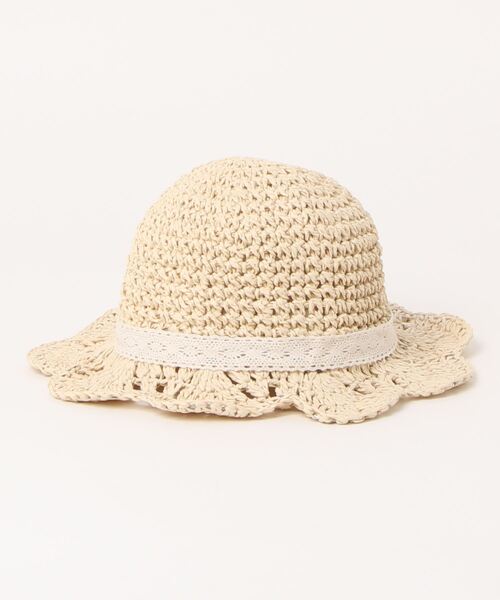 Bambin(ボンバン)の「【 Bambin / ボンバン 】 刺繍 リボン フリル ペーパーハット(ハット・キッズ・ピンク/ベージュ/ブラウン・FREE)」の10枚目の写真