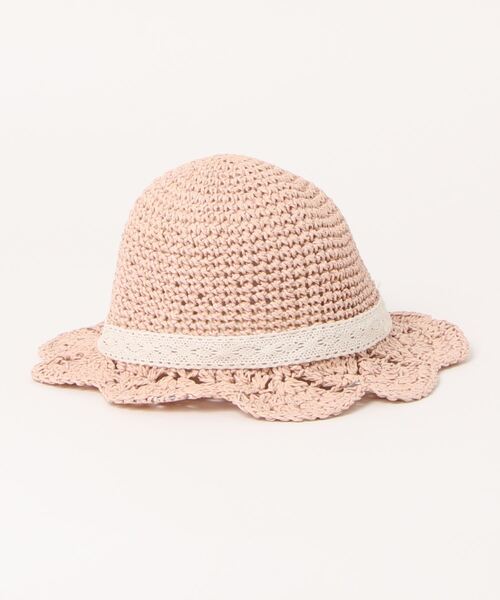 Bambin(ボンバン)の「【 Bambin / ボンバン 】 刺繍 リボン フリル ペーパーハット(ハット・キッズ・ピンク/ベージュ/ブラウン・FREE)」の11枚目の写真