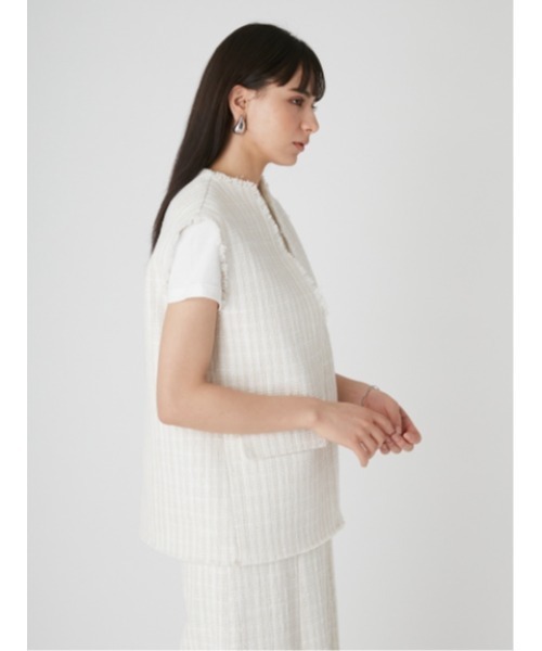 Mila Owen（ミラオーウェン）の「SET UPツイードフラップベストプル