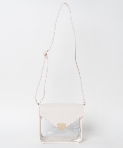 WEGO（ウィゴー）の「WEGO/デザインバックルクリアミニショルダーバッグ（ショルダーバッグ・レディース・ブラック/オフホワイト・FREE）」の6枚目の写真