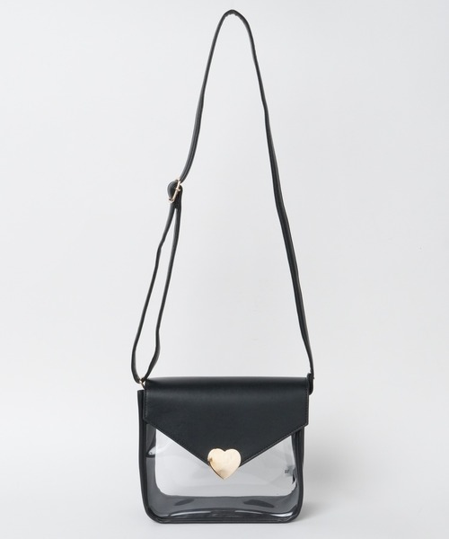 WEGO（ウィゴー）の「WEGO/デザインバックルクリアミニショルダーバッグ（ショルダーバッグ・レディース・ブラック/オフホワイト・FREE）」の7枚目の写真