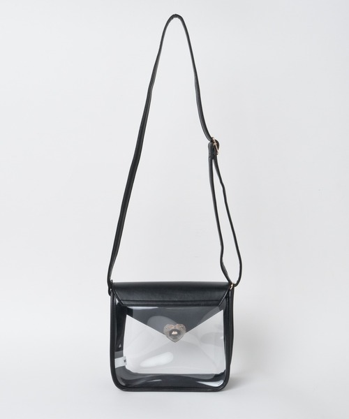 WEGO（ウィゴー）の「WEGO/デザインバックルクリアミニショルダーバッグ（ショルダーバッグ・レディース・ブラック/オフホワイト・FREE）」の10枚目の写真