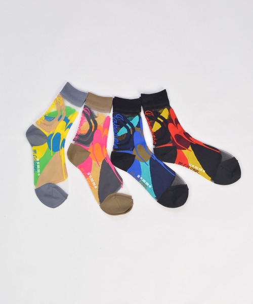 gomme（ゴム）の「スワローＪＱソックス（ソックス/靴下・レディース・イエロー/ブルー/レッド/ピンク・FREE）」の5枚目の写真