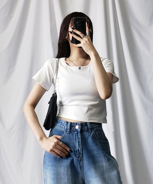 me+em select（ミームセレクト）の「【 6color 】スクエアネック