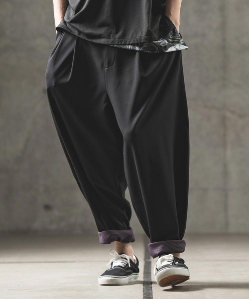 GLIMCLAP（グリムクラップ）の「mp11134-Color scheme design & balloon silhouette pants パンツ（その他パンツ・メンズ・グレイッシュベージュ/ブラック/ブルー系その他・L/S/M）」の2枚目の写真
