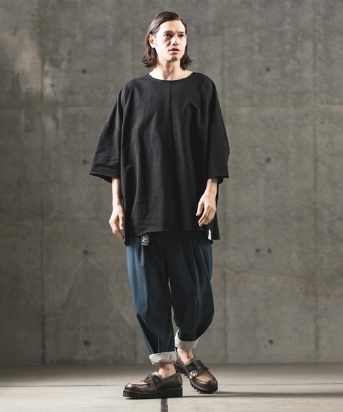 GLIMCLAP（グリムクラップ）の「mp11134-Color scheme design & balloon silhouette pants パンツ（その他パンツ・メンズ・グレイッシュベージュ/ブラック/ブルー系その他・L/S/M）」の11枚目の写真