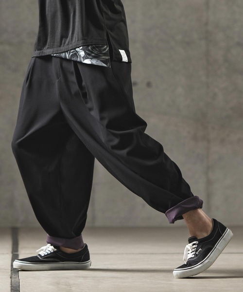 GLIMCLAP（グリムクラップ）の「mp11134-Color scheme design & balloon silhouette pants パンツ（その他パンツ・メンズ・グレイッシュベージュ/ブラック/ブルー系その他・L/S/M）」の14枚目の写真