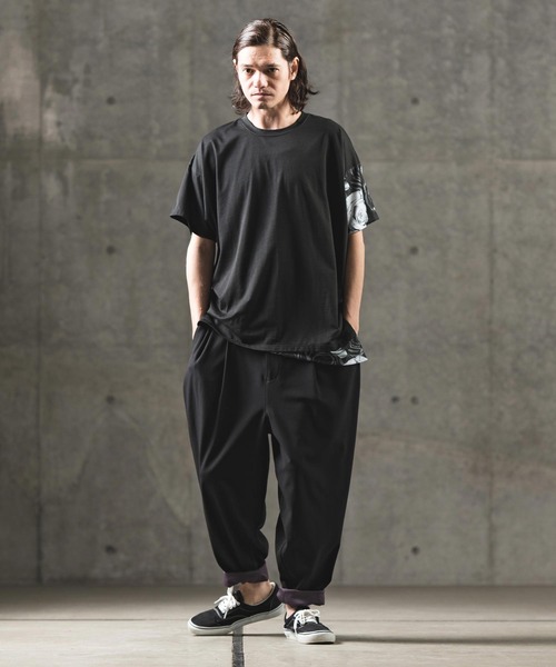 GLIMCLAP（グリムクラップ）の「mp11134-Color scheme design & balloon silhouette pants パンツ（その他パンツ・メンズ・グレイッシュベージュ/ブラック/ブルー系その他・L/S/M）」の17枚目の写真
