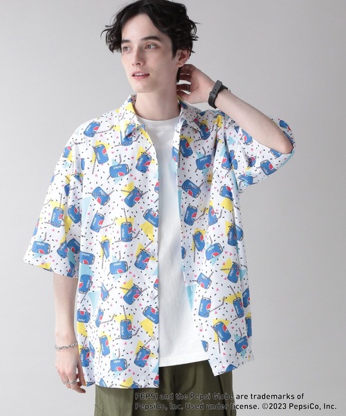 PEPSI（ペプシ）の「【PEPSI/ペプシ】コラボ総柄デザインシャツ