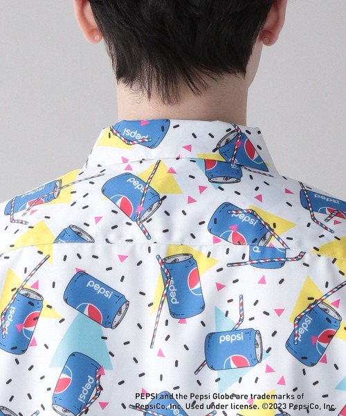 PEPSI（ペプシ）の「【PEPSI/ペプシ】コラボ総柄デザインシャツ