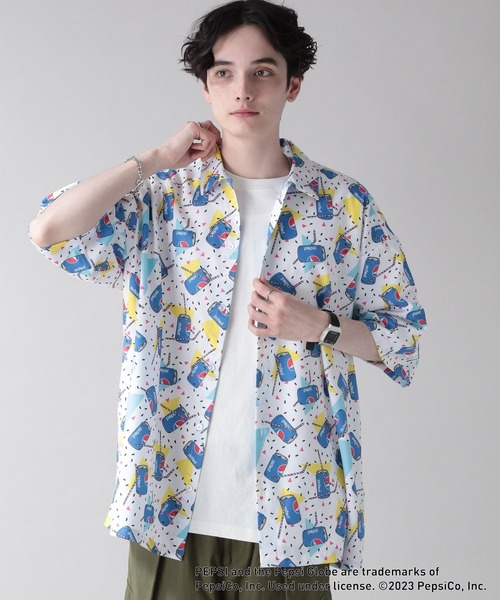 PEPSI（ペプシ）の「【PEPSI/ペプシ】コラボ総柄デザインシャツ