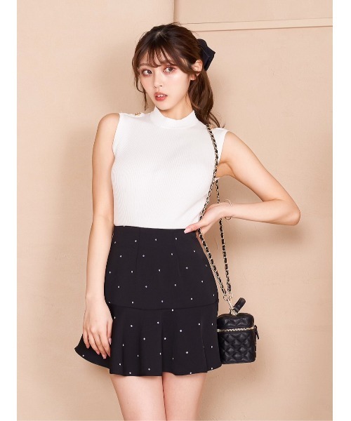 セール】ボタンデザインサマーノースリニットトップス（ニット