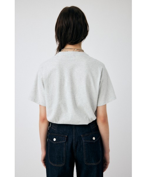 マウジー　カットソー RHINESTONE MOUSSY Tシャツ BLU -ファッション通販 FASHION WALKER