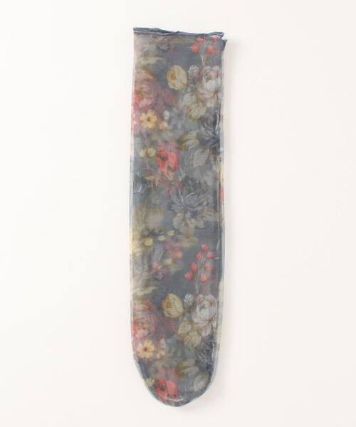 minia(ミニア)の「フラワーチュールソックス(ソックス/靴下・レディース・ブラック/ブルー・FREE)」の7枚目の写真