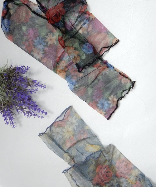 minia(ミニア)の「フラワーチュールソックス(ソックス/靴下・レディース・ブラック/ブルー・FREE)」の13枚目の写真