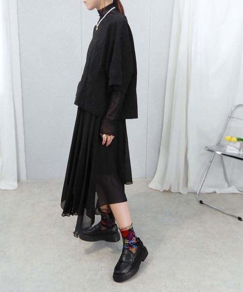 minia(ミニア)の「フラワーチュールソックス(ソックス/靴下・レディース・ブラック/ブルー・FREE)」の19枚目の写真