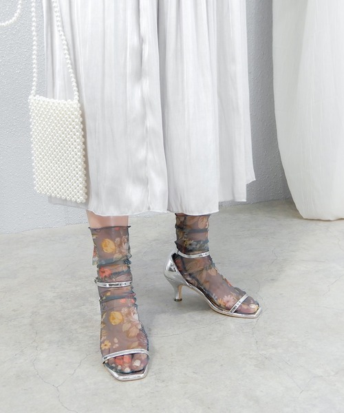 minia(ミニア)の「フラワーチュールソックス(ソックス/靴下・レディース・ブラック/ブルー・FREE)」の12枚目の写真